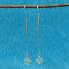 Load image into Gallery viewer, Solid Sterling Silver 925 Box Chain Prehnite Earrings