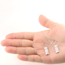 Load image into Gallery viewer, Sterling Silver White Jade Fish Hook Earrings: Minimalist Design