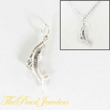 Load image into Gallery viewer, Sterling Silver 3D Fish Pendant Necklace (Slim)