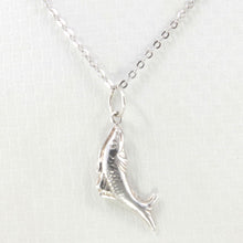 Load image into Gallery viewer, Sterling Silver 3D Fish Pendant Necklace (Slim)