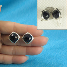 Load image into Gallery viewer, Sterling Silver Blue Sandstone Dome Omega Back Earrings