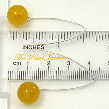 Load image into Gallery viewer, Sterling Silver Golden Agate V-Shaped Wire Dangle Earrings