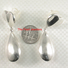 Load image into Gallery viewer, Sterling Silver Dangle Heart & Raindrop Earrings