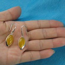 Load image into Gallery viewer, Sterling Silver Honey Agate Marquise Hook Earrings