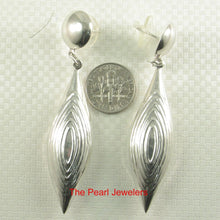 Load image into Gallery viewer, Sterling Silver Dangle Marquise Design Earrings