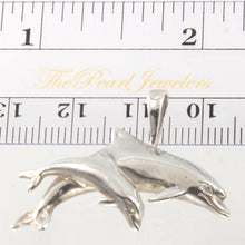 Load image into Gallery viewer, Sterling Silver Mother & Child Dolphin Pendant Necklace