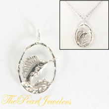 Load image into Gallery viewer, Sterling Silver Swordfish Pendant Necklace