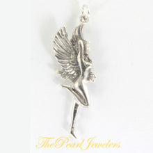 Load image into Gallery viewer, Sterling Silver Winged Fairy Pendant Necklace