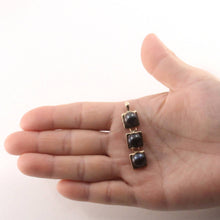 Load image into Gallery viewer, Triple Black Pearl Pendant ā 14k Yellow Gold Necklace