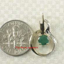 Load image into Gallery viewer, Unique Emerald & Diamond Pendant in Two-Tone 14k Gold