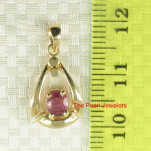 Load image into Gallery viewer, Unique Heart Ruby Pendant in 14k Yellow Gold