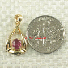 Load image into Gallery viewer, Unique Heart Ruby Pendant in 14k Yellow Gold