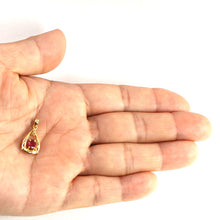 Load image into Gallery viewer, Unique Heart Ruby Pendant in 14k Yellow Gold
