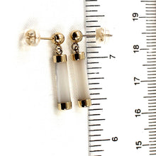 Load image into Gallery viewer, 14K Yellow Gold Ball Dangle White Mother of Pearl Earrings