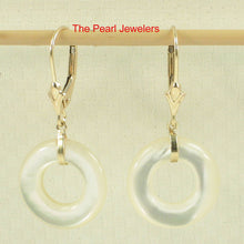 Load image into Gallery viewer, 14K Yellow Gold Donut Mother of Pearl Earrings