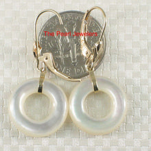 Load image into Gallery viewer, 14K Yellow Gold Donut Mother of Pearl Earrings