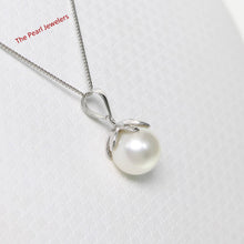 Load image into Gallery viewer, White Pearl Pendant ā 14k White Gold Claw Bail with Diamonds