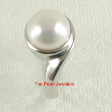 Load image into Gallery viewer, Solid Sterling Silver .925 White 9ā10 mm Freshwater Pearl Solitaire Ring