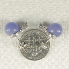 Load image into Gallery viewer, 14K White Gold X-Design Diamond & Lavender Jade Stud Earrings