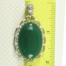 Load image into Gallery viewer, Antique-Style Cabochon Oval Green Agate Pendant