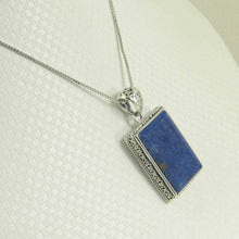 Load image into Gallery viewer, Antique-Style Lapis Rectangle Pendant