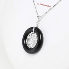 Load image into Gallery viewer, Black Onyx “Ai” Sterling Silver Pendant