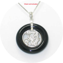 Load image into Gallery viewer, Black Onyx Lucky Dragon Sterling Silver Pendant