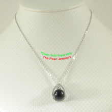 Load image into Gallery viewer, Black Onyx Raindrop Flower Pendant