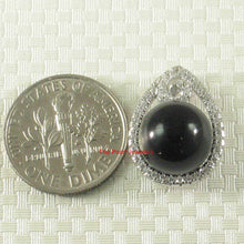 Load image into Gallery viewer, Black Onyx Raindrop Flower Pendant