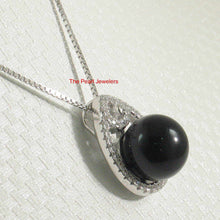 Load image into Gallery viewer, Black Onyx Raindrop Flower Pendant