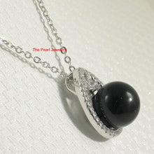 Load image into Gallery viewer, Black Onyx Raindrop Flower Pendant