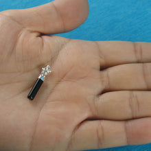 Load image into Gallery viewer, Black Onyx Tube Pendant with Plumeria Bale