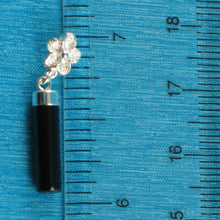 Load image into Gallery viewer, Black Onyx Tube Pendant with Plumeria Bale