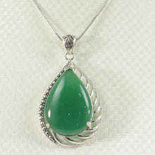 Load image into Gallery viewer, Cabochon Green Agate Sterling Silver Pendant