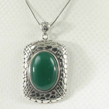 Load image into Gallery viewer, Green Agate Cabochon Oval Pendant