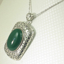 Load image into Gallery viewer, Green Agate Cabochon Oval Pendant