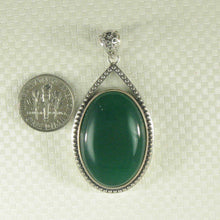 Load image into Gallery viewer, Green Agate Cabochon Oval Pendant