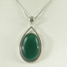 Load image into Gallery viewer, Green Agate Cabochon Oval Pendant
