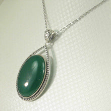 Load image into Gallery viewer, Green Agate Cabochon Oval Pendant