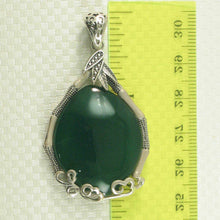 Load image into Gallery viewer, Green Agate Cabochon Oval Pendant