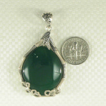 Load image into Gallery viewer, Green Agate Cabochon Oval Pendant