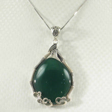 Load image into Gallery viewer, Green Agate Cabochon Oval Pendant