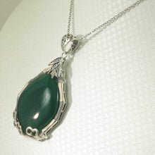 Load image into Gallery viewer, Green Agate Cabochon Oval Pendant