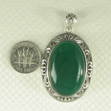 Load image into Gallery viewer, Cabochon Oval Green Agate Pendant