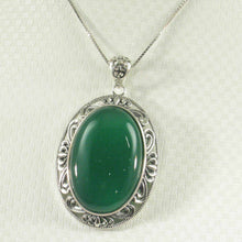 Load image into Gallery viewer, Cabochon Oval Green Agate Pendant