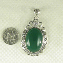 Load image into Gallery viewer, Cabochon Oval Green Agate Pendant