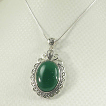 Load image into Gallery viewer, Cabochon Oval Green Agate Pendant