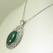 Load image into Gallery viewer, Cabochon Oval Green Agate Pendant