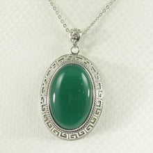 Load image into Gallery viewer, Cabochon Oval Green Agate Pendant