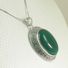 Load image into Gallery viewer, Cabochon Oval Green Agate Pendant